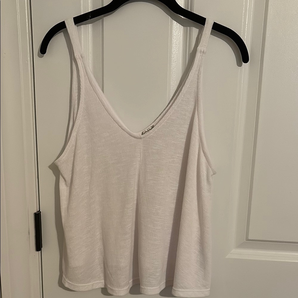 Free People Cream Sleeveless Crop Camisole